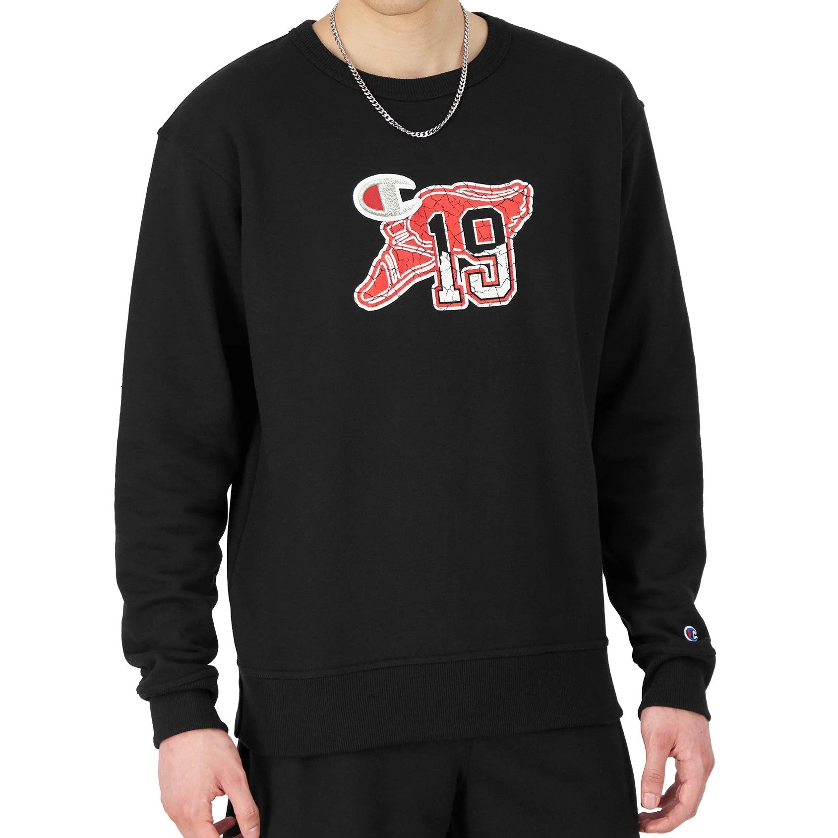 CHAMPION Powerblend Crew Sweatshirt Winged Foot Patch Logo – K MOMO