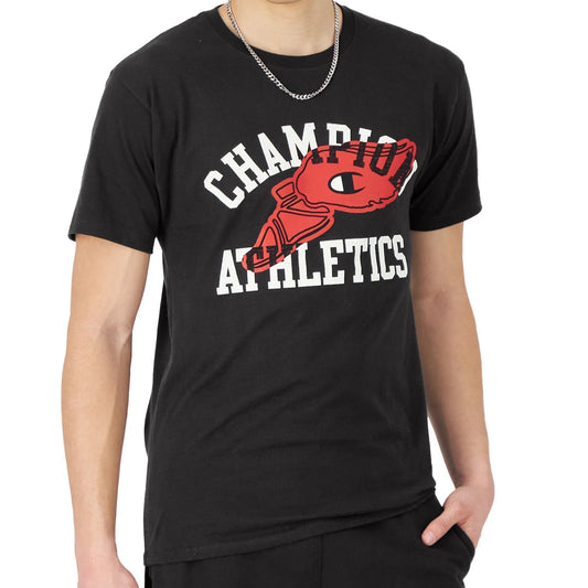Champion Classic Winged Foot Logo Graphic T-Shirt - Black