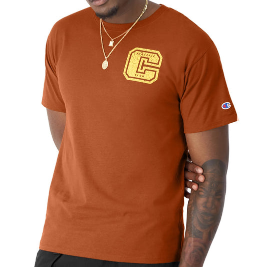 Champion Classic Big C Logo Graphic T-Shirt - Orange