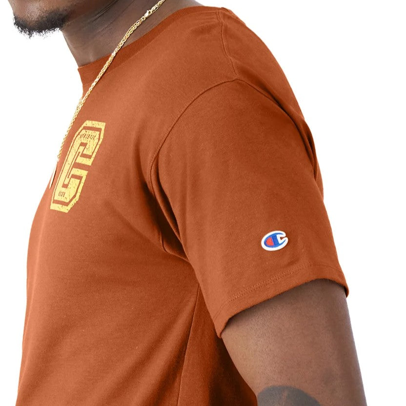 Champion Classic Big C Logo Graphic T-Shirt - Orange