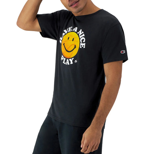 CHAMPION Have a Nice Play Classic Graphic T-Shirt - Black