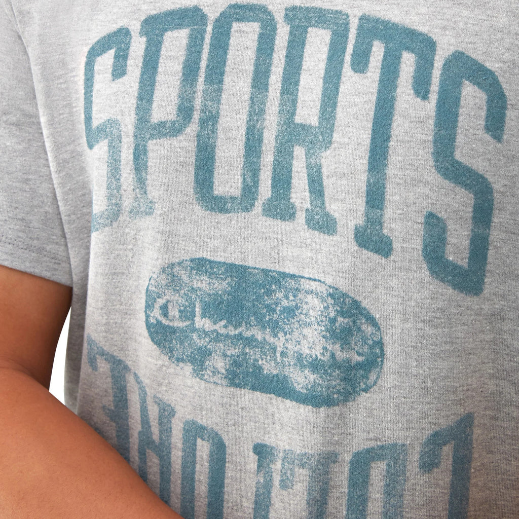 CHAMPION Sports Culture Classic Graphic T-Shirt - Heather Grey