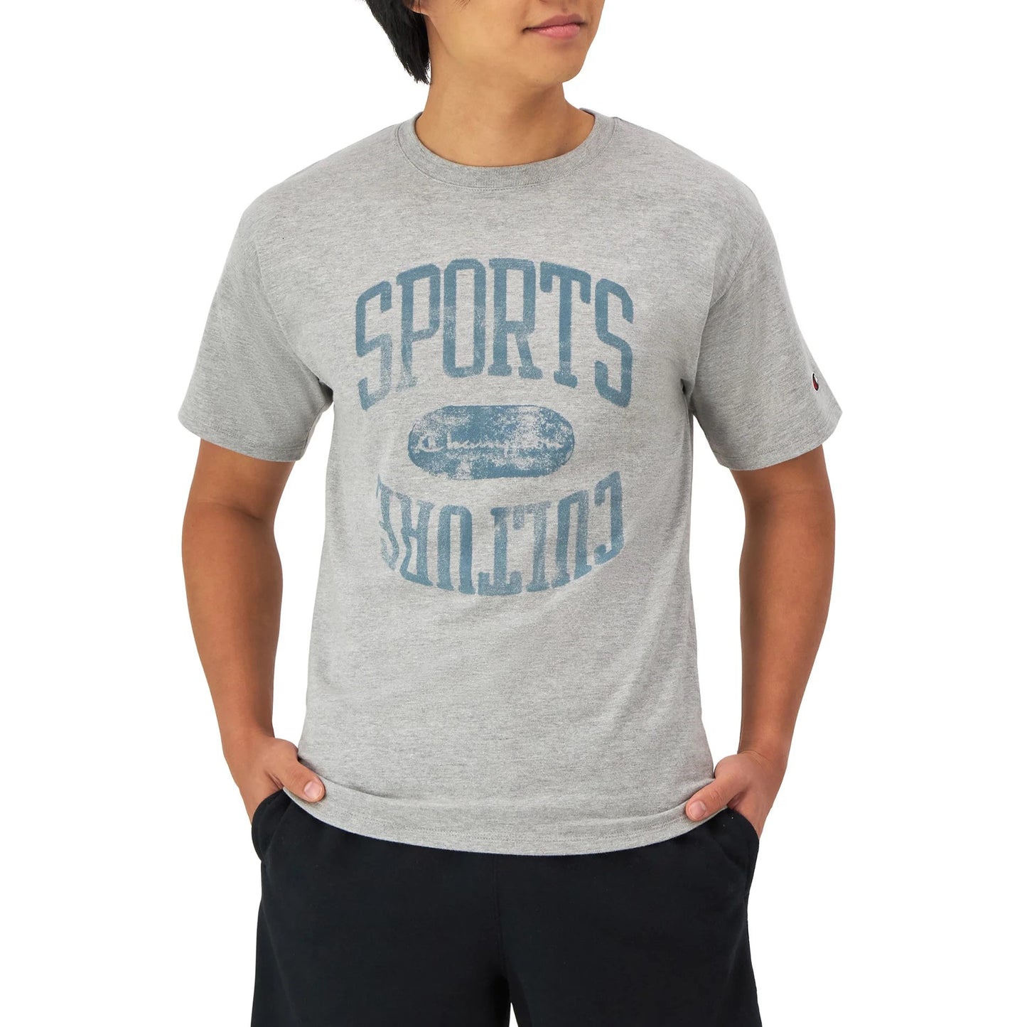 CHAMPION Sports Culture Classic Graphic T-Shirt - Heather Grey