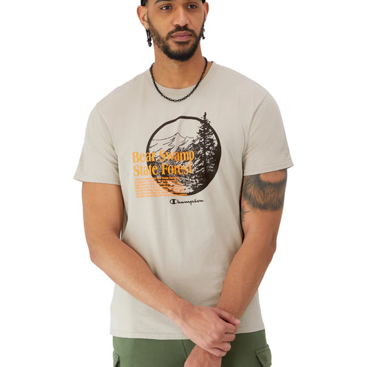 CHAMPION State Forest Logo Classic Vintage Wash Graphic T-Shirt