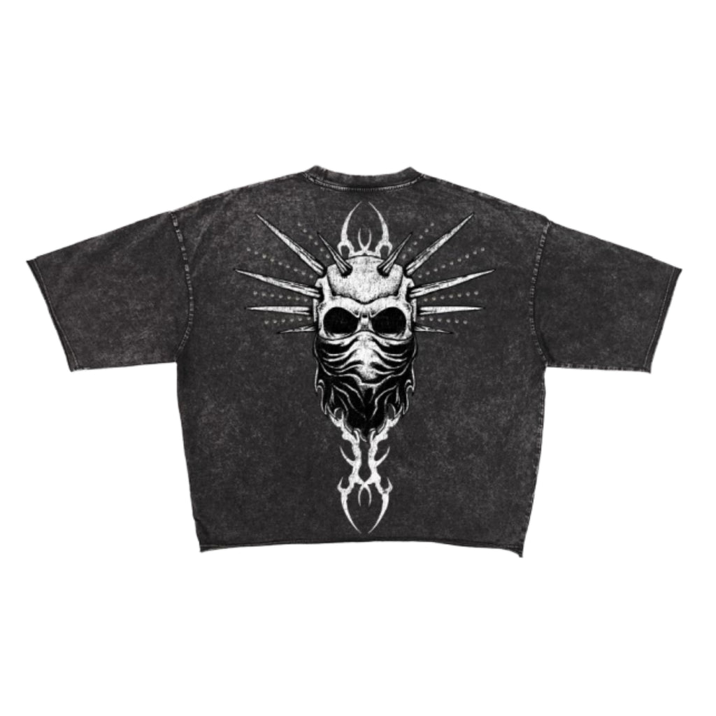 ROKU Bad Habits Enzyme Washed Studded Cropped Tee