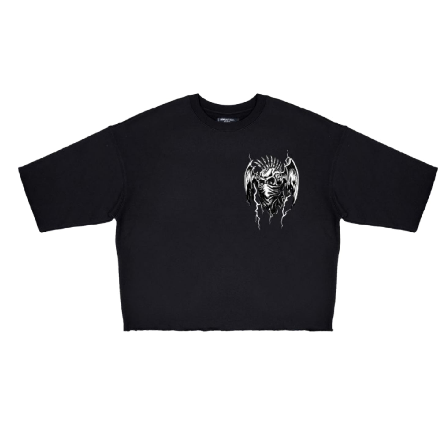 ROKU Punk Bad Habits Rhinestone Cropped Tee