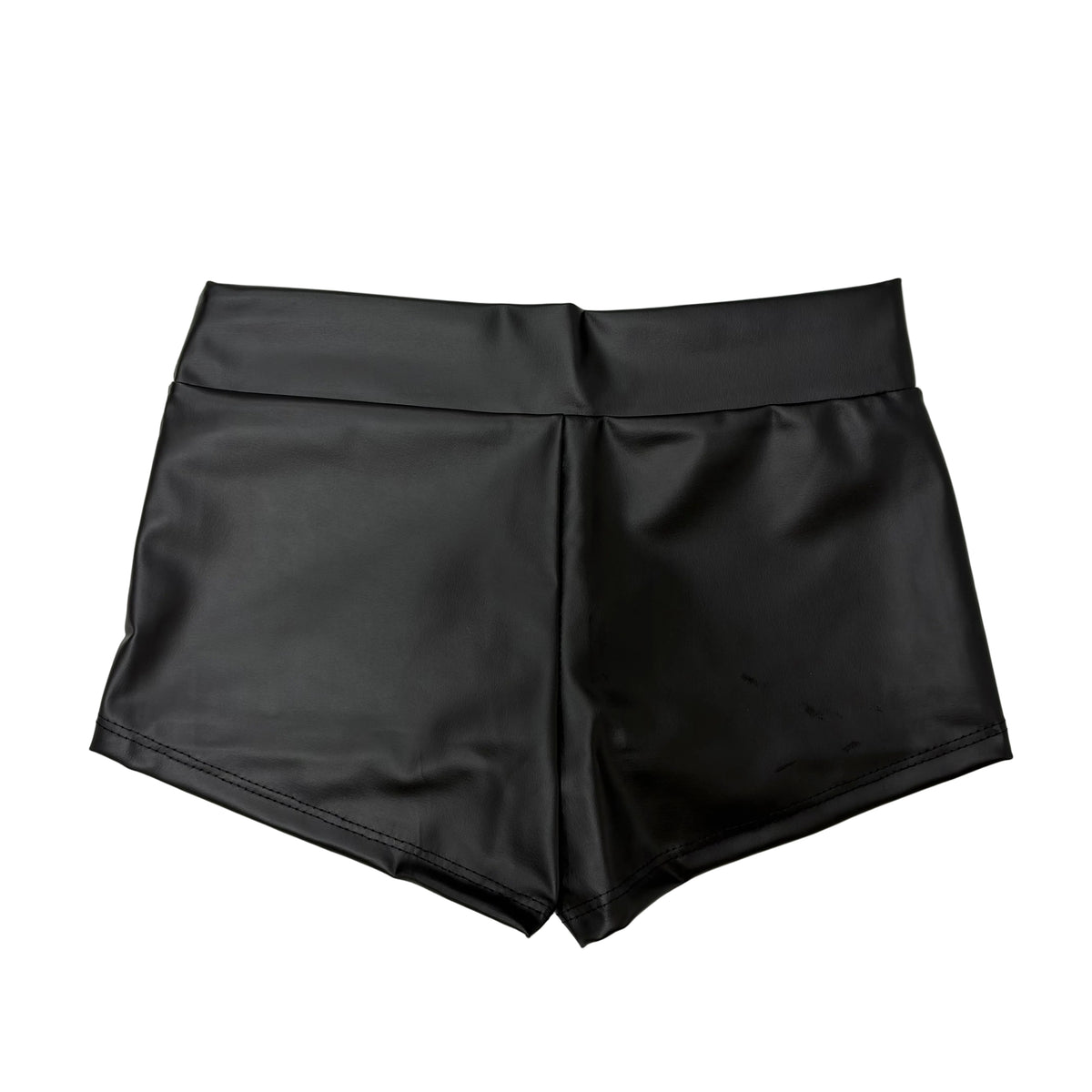 Women’s High-Waisted PU Leather Mini Shorts