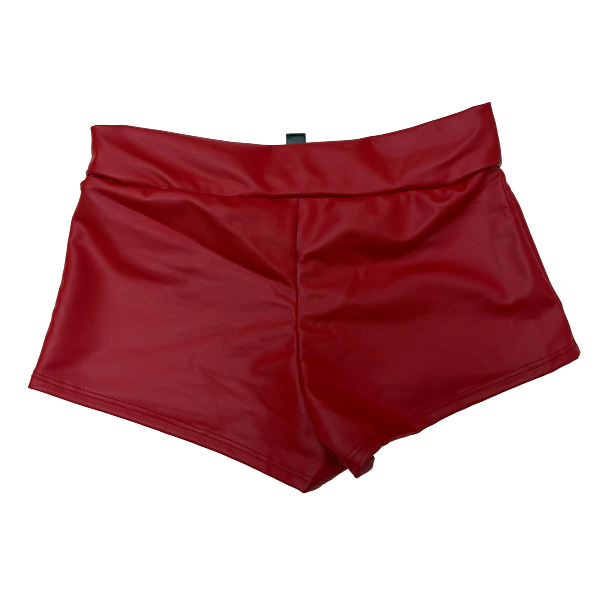 Women’s High-Waisted PU Leather Mini Shorts