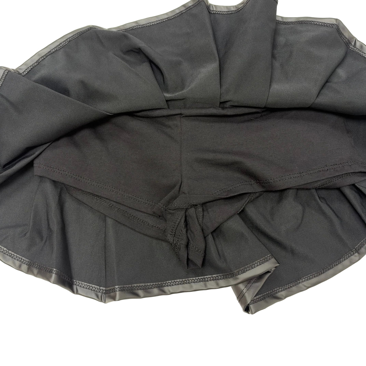 Women’s High-Waisted PU Leather Pleated Mini Skort
