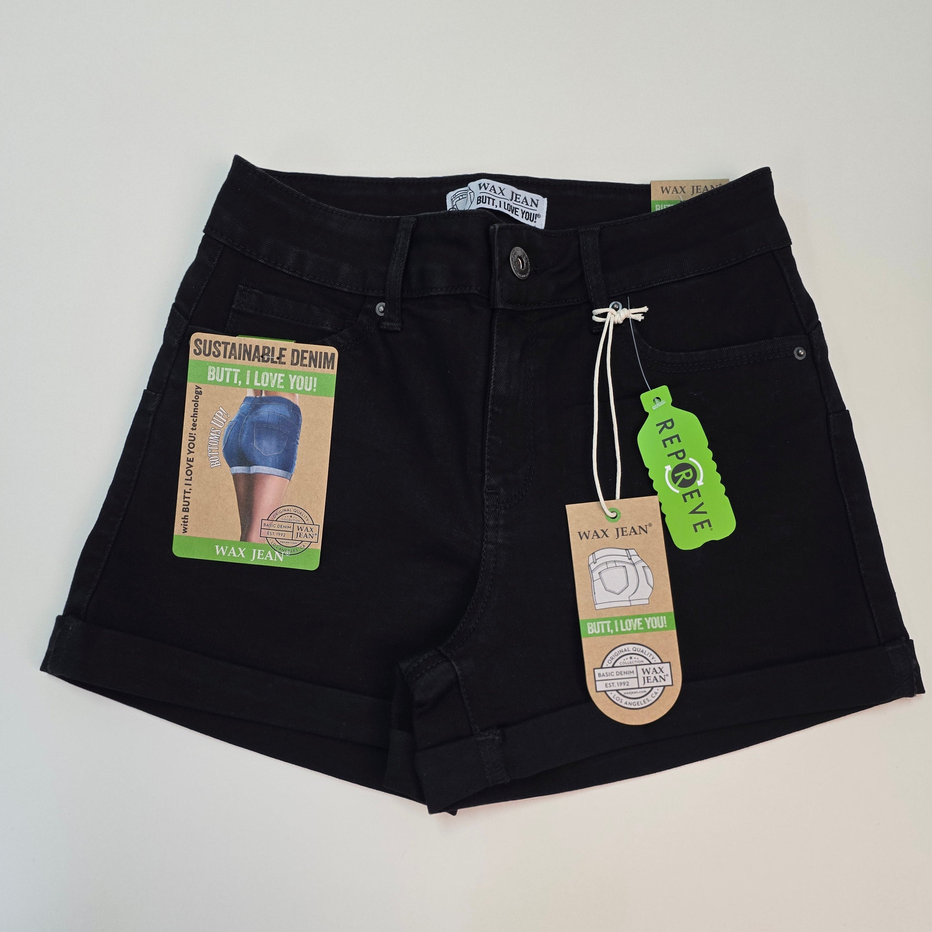 WAX JEAN Women's Push Up Denim Shorts