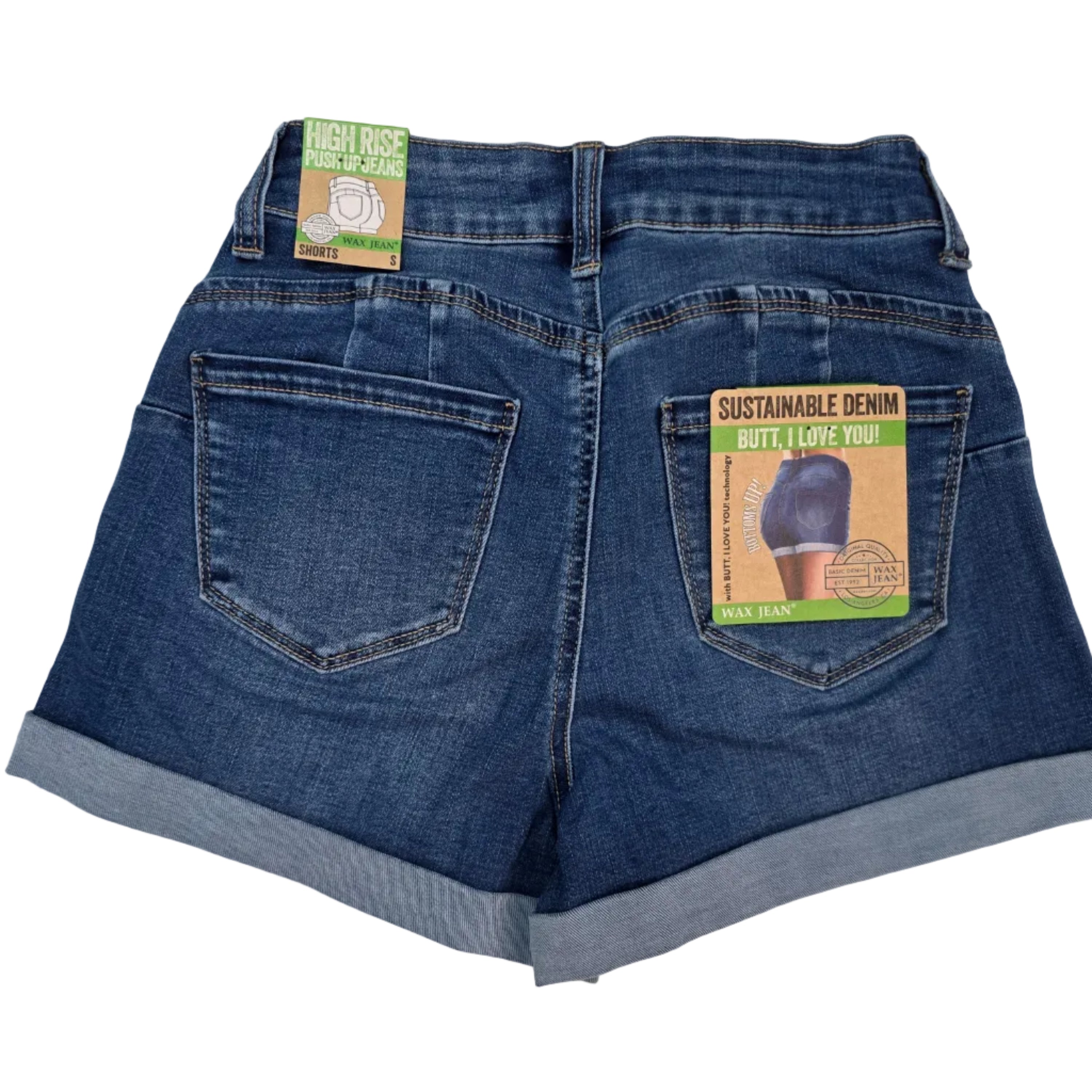 WAX JEAN Women's Push Up Denim Shorts