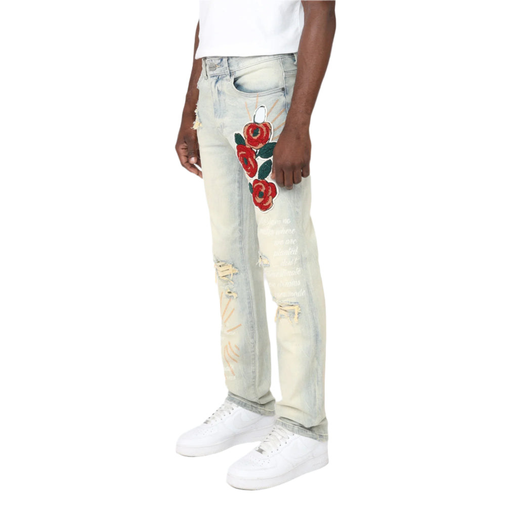 SMOKE RISE Long Slim Country Club Varsity Jeans