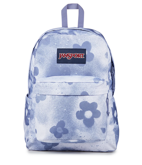 cloud jansport backpack SuperBreak® Plus back-to-sport BACKCOUNTRY Lake LOADED with Color:Bombshell Bass and zippered utility pockets