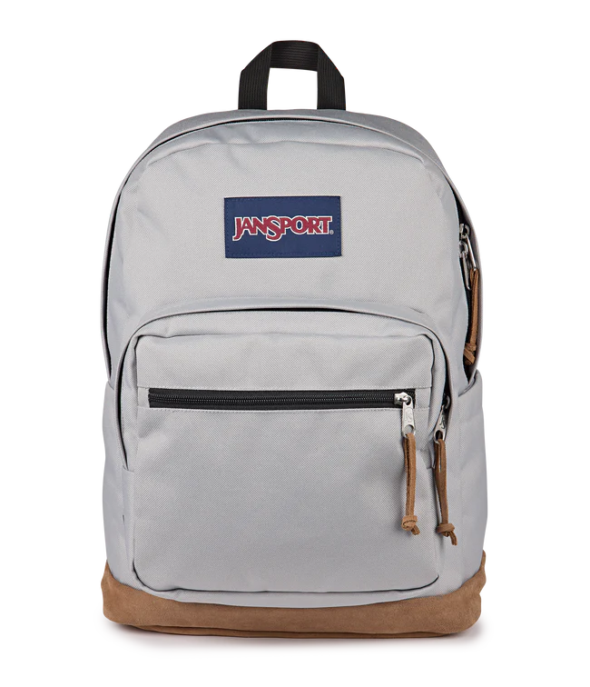 ansport right pack laptop backpack JanSport Signature Built with durable Cordura fabric and a signature suede leather bottom JanSport Cool Student Backpack Grounded