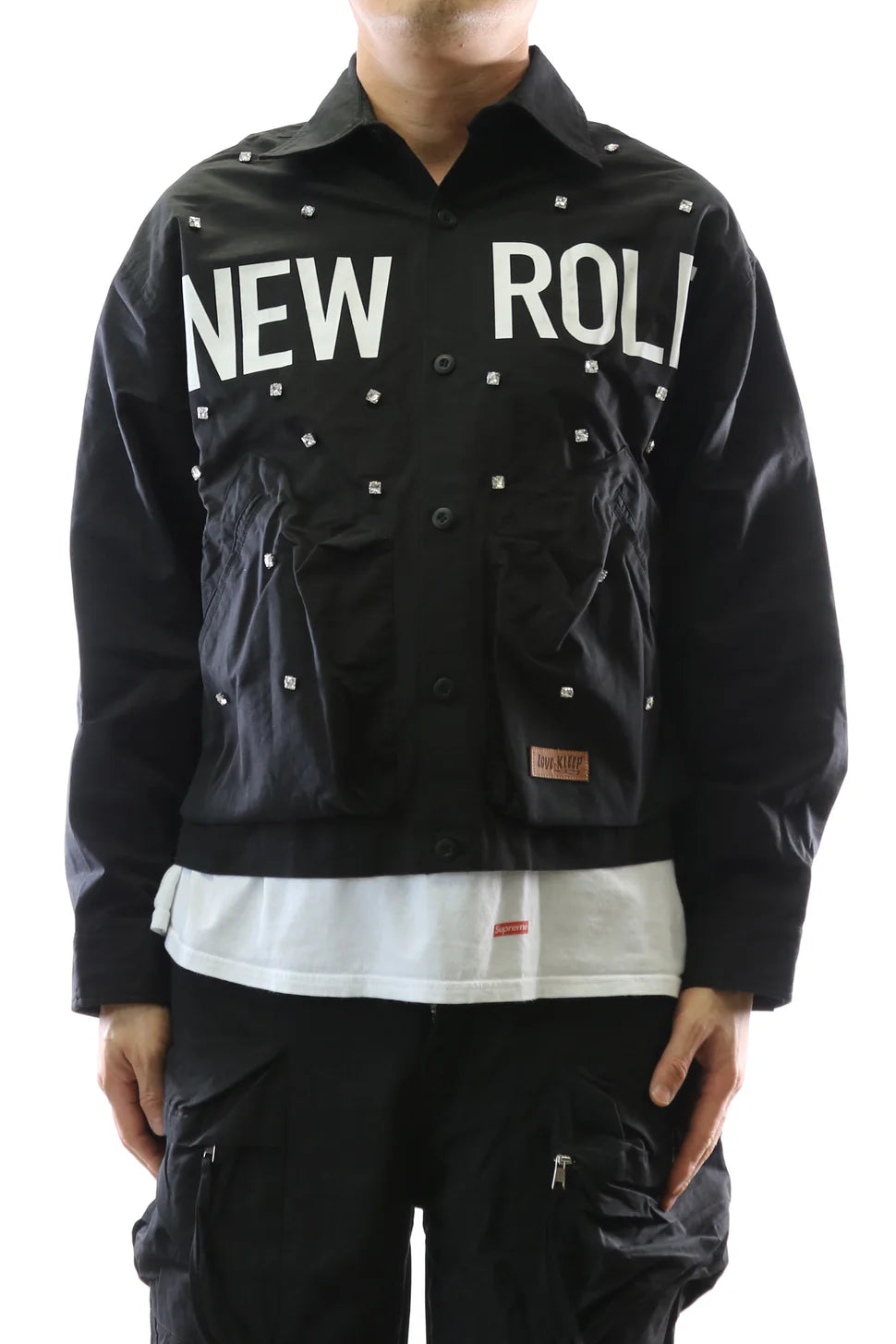 KLEEP Twill Blended Nylon Crop Top Jacket