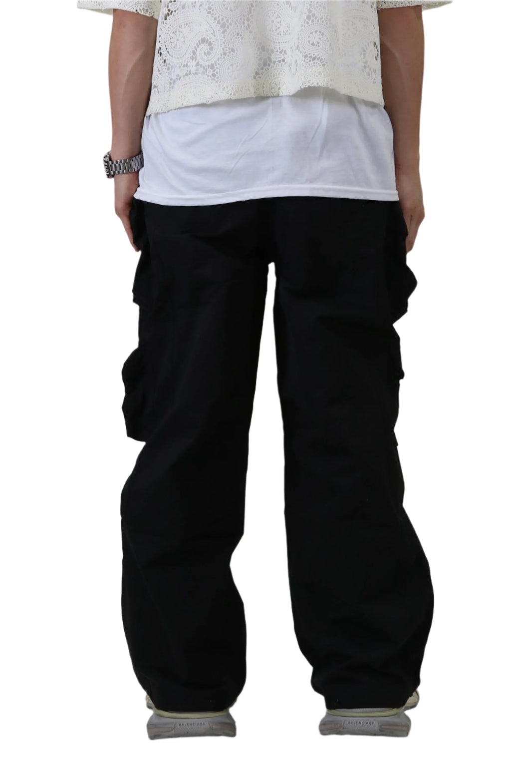 KLEEP Fine Twill Nylon Baggy Fit Cargo Pants