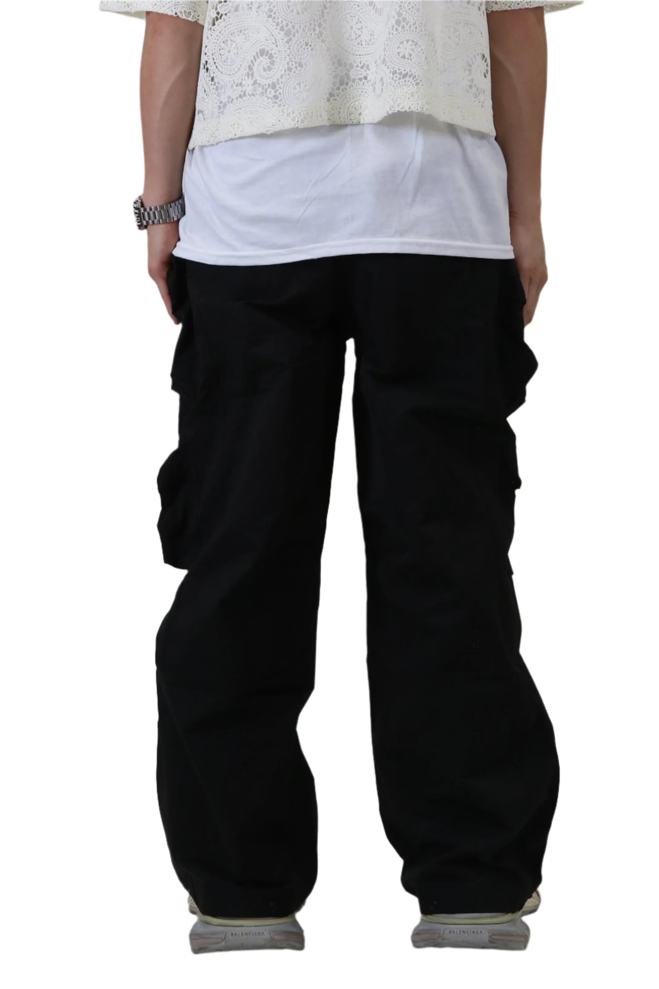 KLEEP Fine Twill Nylon Baggy Fit Cargo Pants