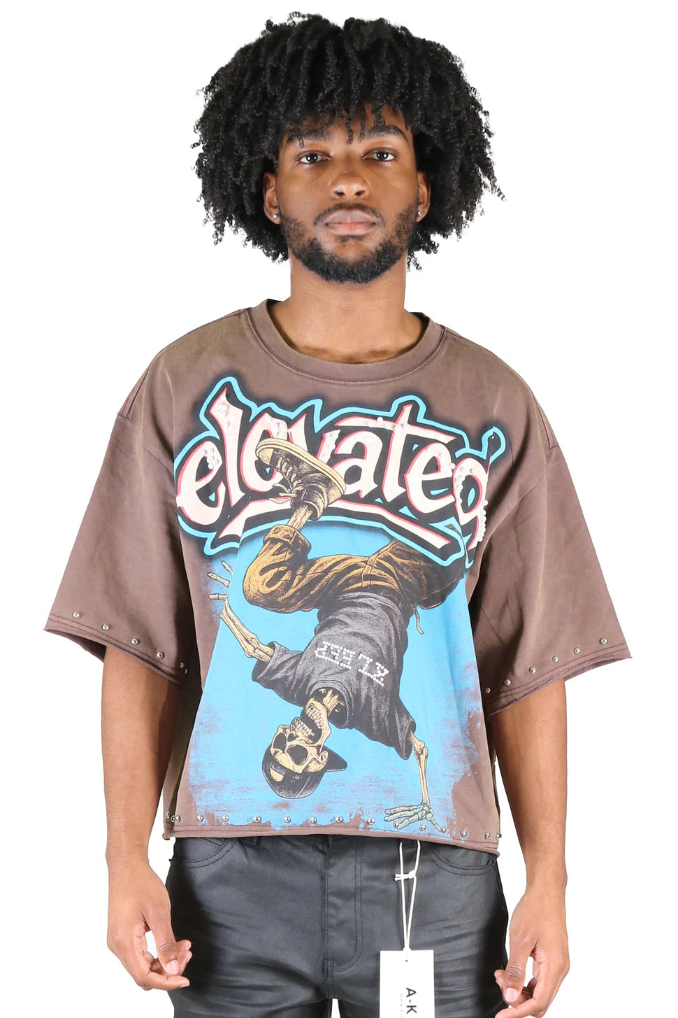 KLEEP S/N Jersey 3/4 Sleeve Crop Top Tee