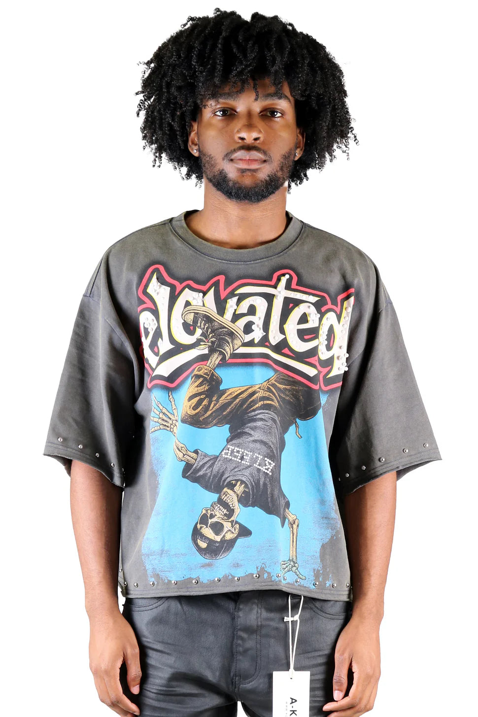 KLEEP S/N Jersey 3/4 Sleeve Crop Top Tee