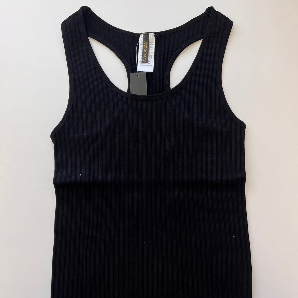 LOVESOME Seamless Ribbed Racer Back Romper