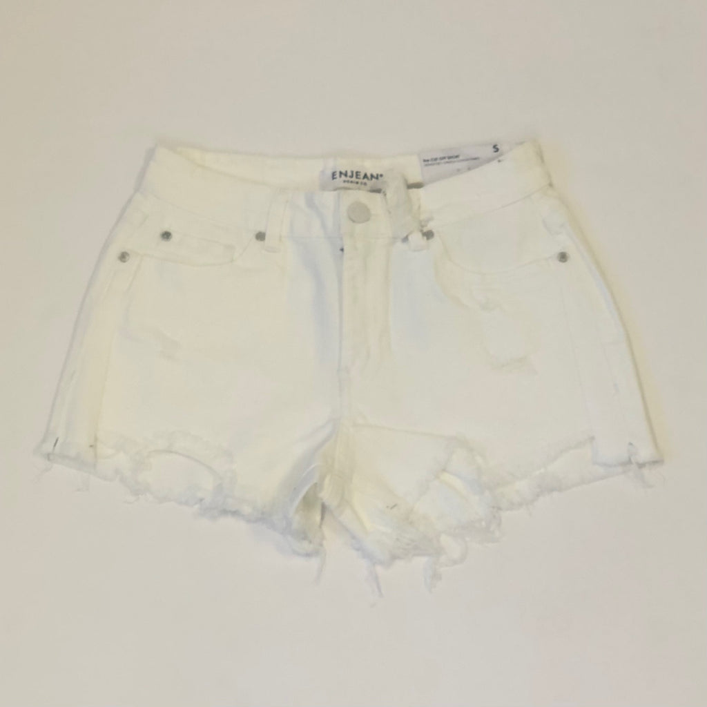 Woman's Highrise Destructed Denim Short