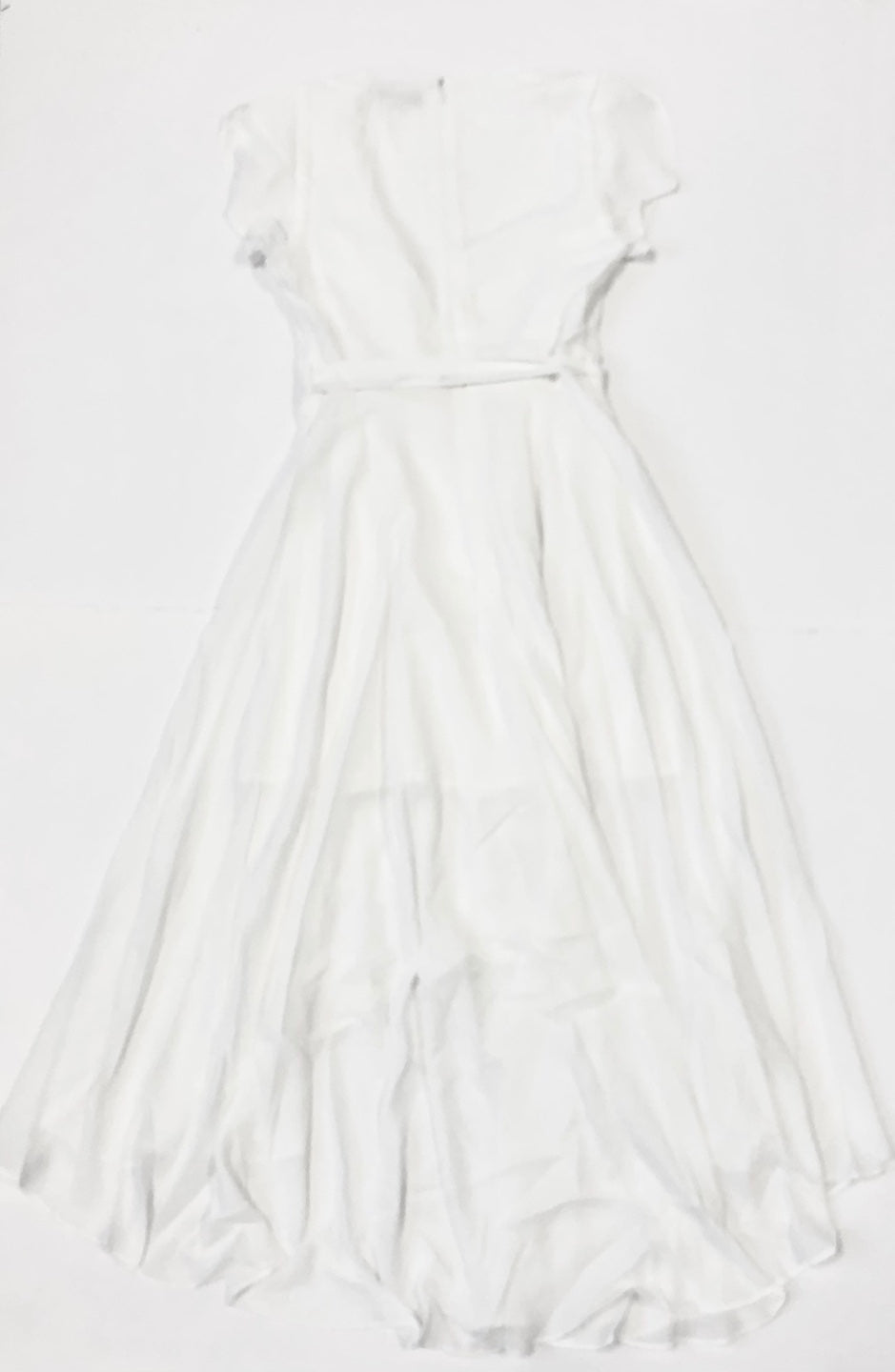 Women Solid Ruffle High Low Maxi Dress