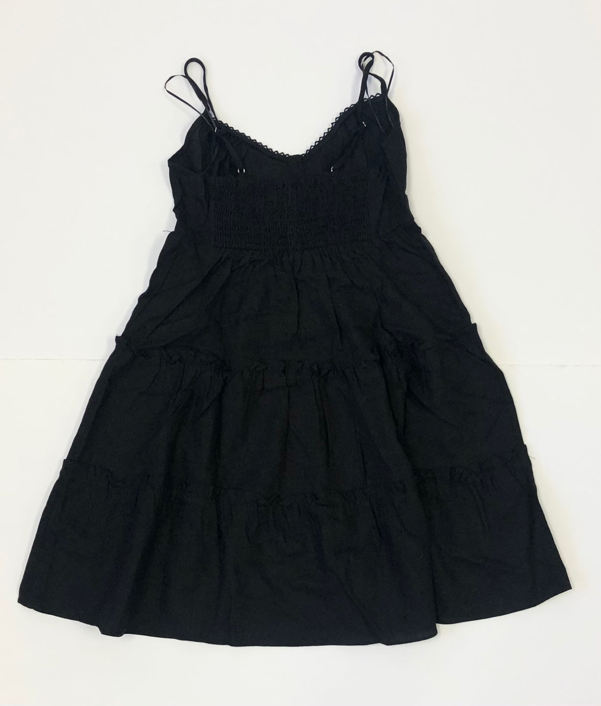 Women Linen Tiered Camisole Dress BLUE / S Women Linen Tiered Camisole Dress BLUE / S