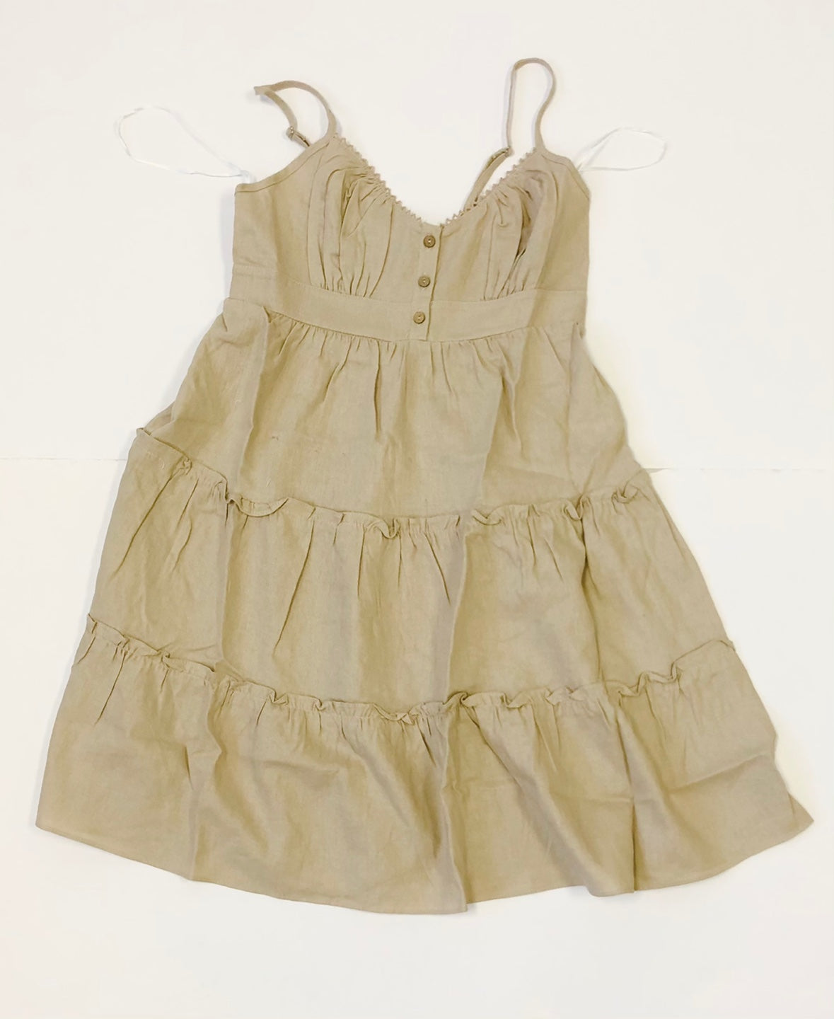 Women Linen Tiered Camisole Dress