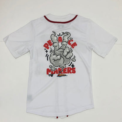 HIGHLY UNDRTD Peace Makers Graphic Baseball Jersey T-Shirt