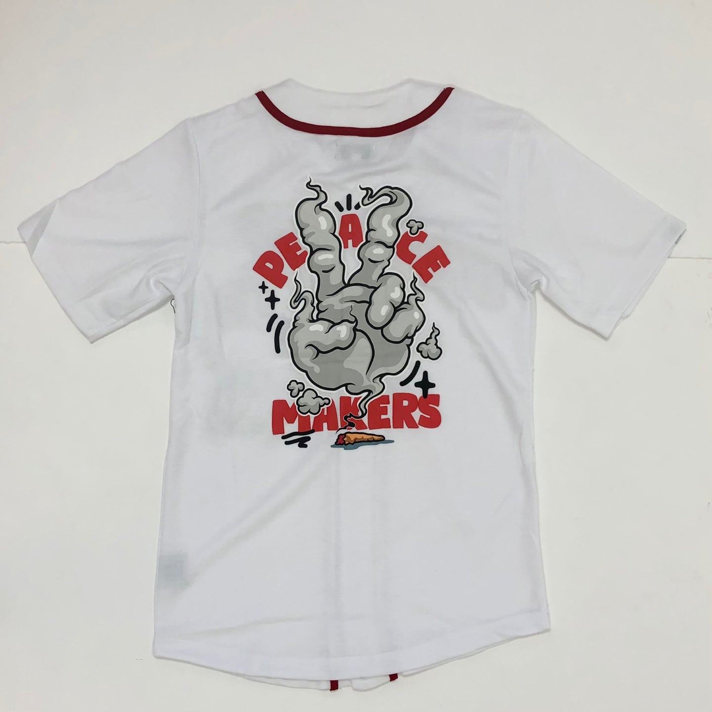 HIGHLY UNDRTD Peace Makers Graphic Baseball Jersey T-Shirt