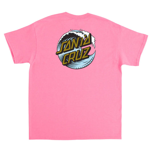 SANTA CRUZ Wave Dot Graphic T-Shirt - Hot Pink