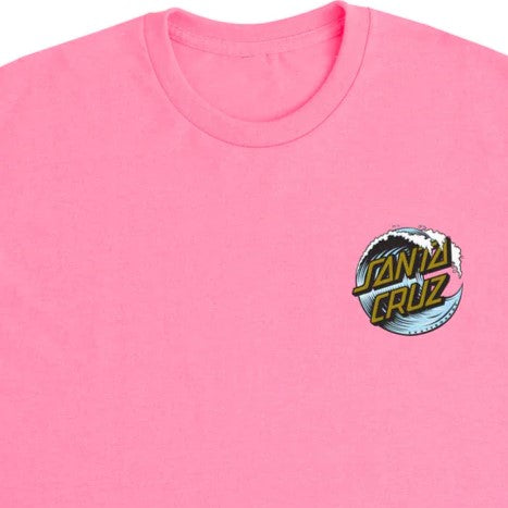 SANTA CRUZ Wave Dot Graphic T-Shirt - Hot Pink