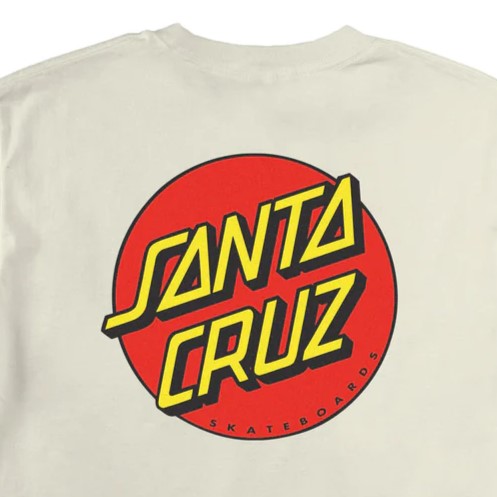 SANTA CRUZ Classic Dot Graphic T-Shirt - Cream