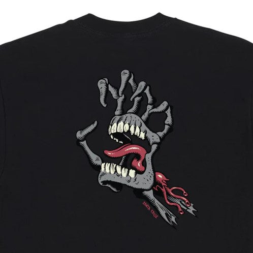 SANTA CRUZ Bone Hand Cruz Graphic T-Shirt - Black