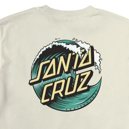 SANTA CRUZ Wave Dot Graphic T-Shirt - Cream
