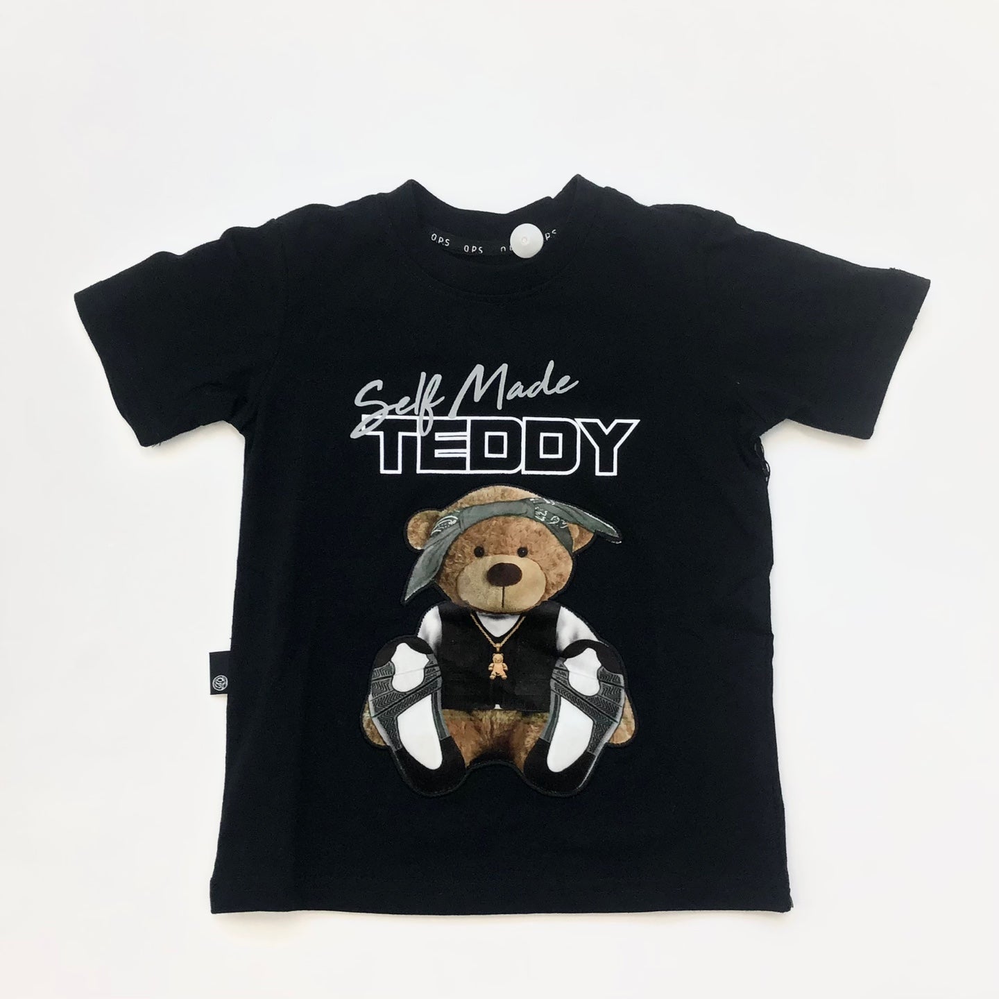 Kid’s Self Made Teddy Graphic T-Shirt - Black/Grey
