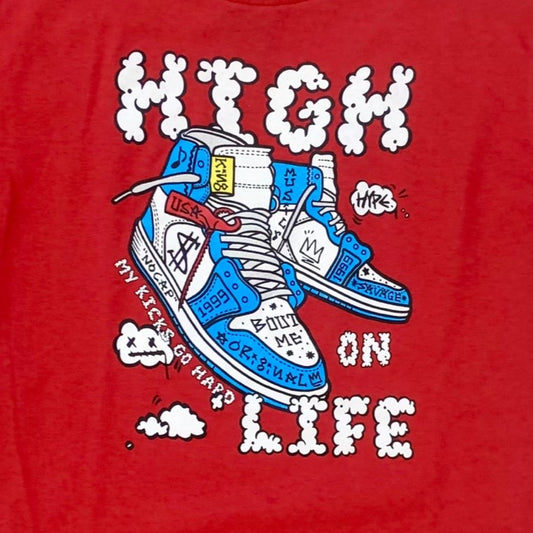 3FORTY High On Life Kid Graphic T-Shirt - Red