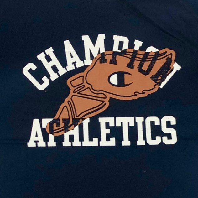 Champion Classic Winged Foot Logo Graphic T-Shirt - Navy