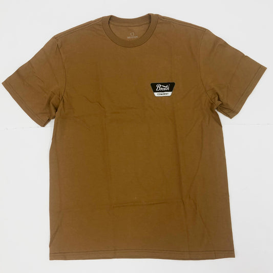 BRIXTON Linwood S/S Standard T-Shirt - Dark Brown