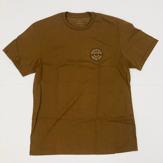 BRIXTON Crest II S/S Standard T-Shirt - Brown