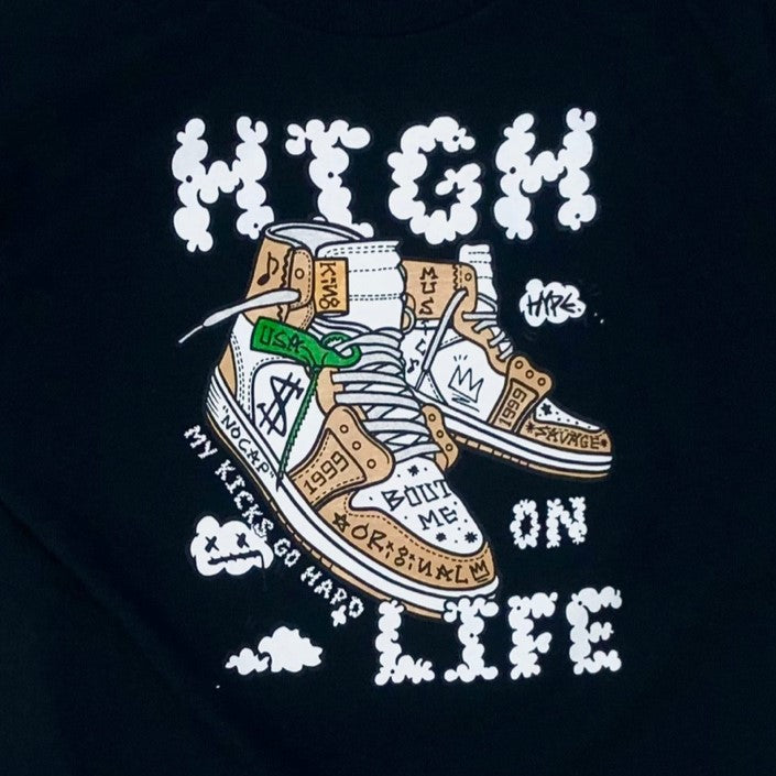 3FORTY High On Life Kid Graphic T-Shirt - Black