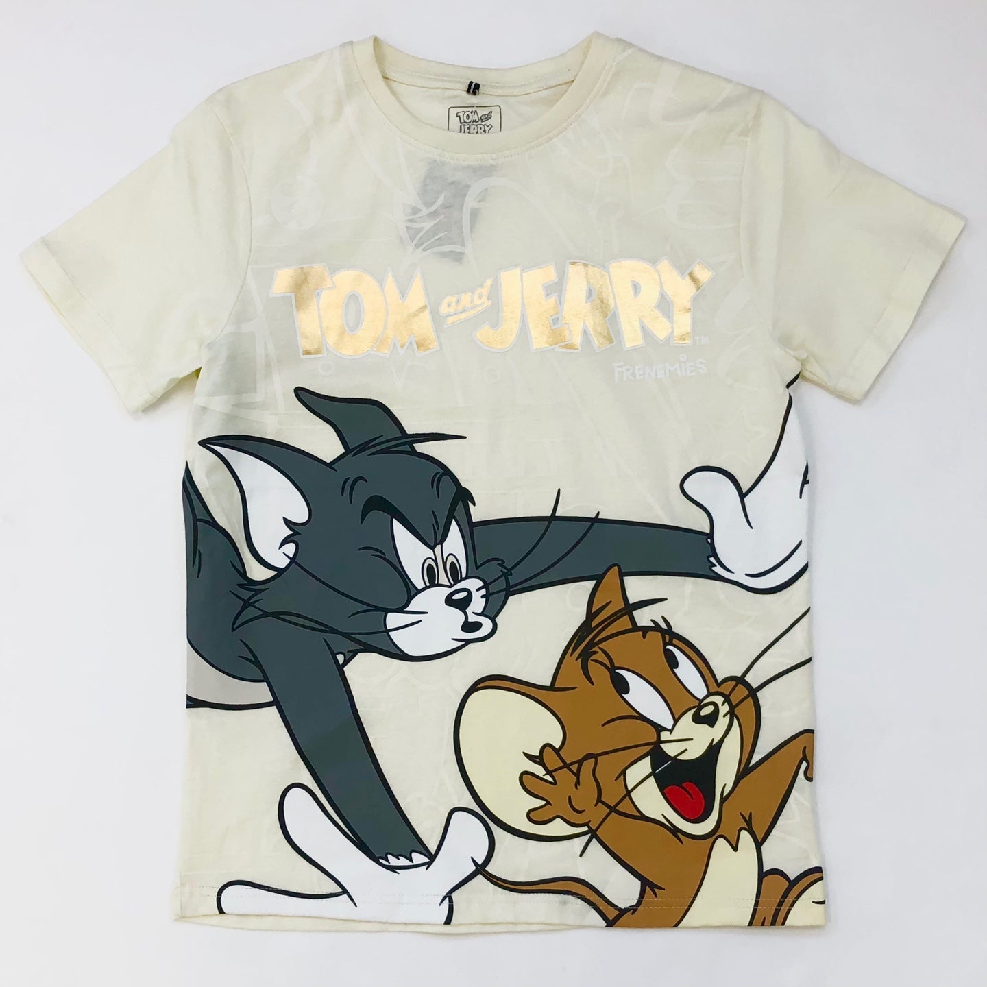 SOUTHPOLE Tom & Jerry Kid's Graphic T-Shirt - Cream