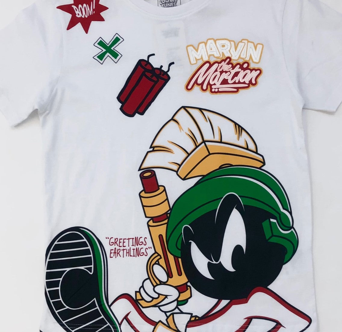 SOUTHPOLE Marvin The Martian Kid's Graphic T-Shirt - White