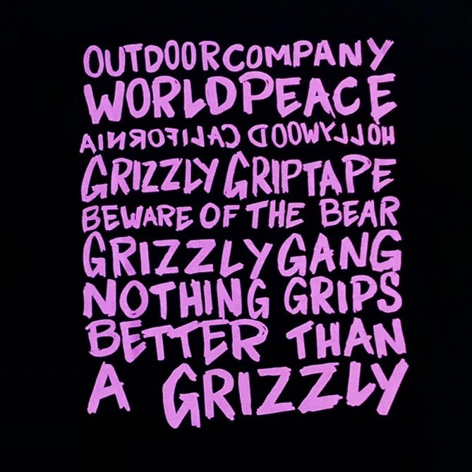 GRIZZLY Handwritten Graphic T-Shirt