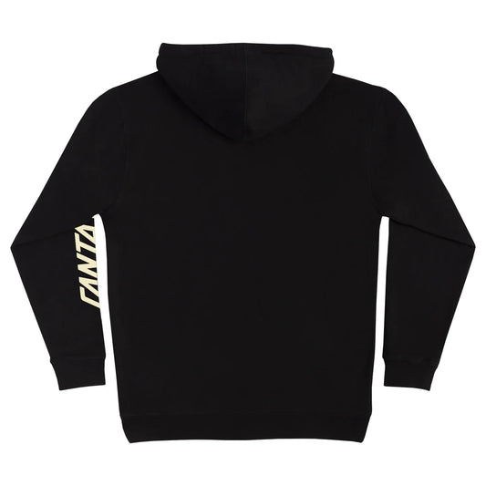 SANTA CRUZ Screaming Flash Front Mens Pullover Hoodie Sweatshirt - Black