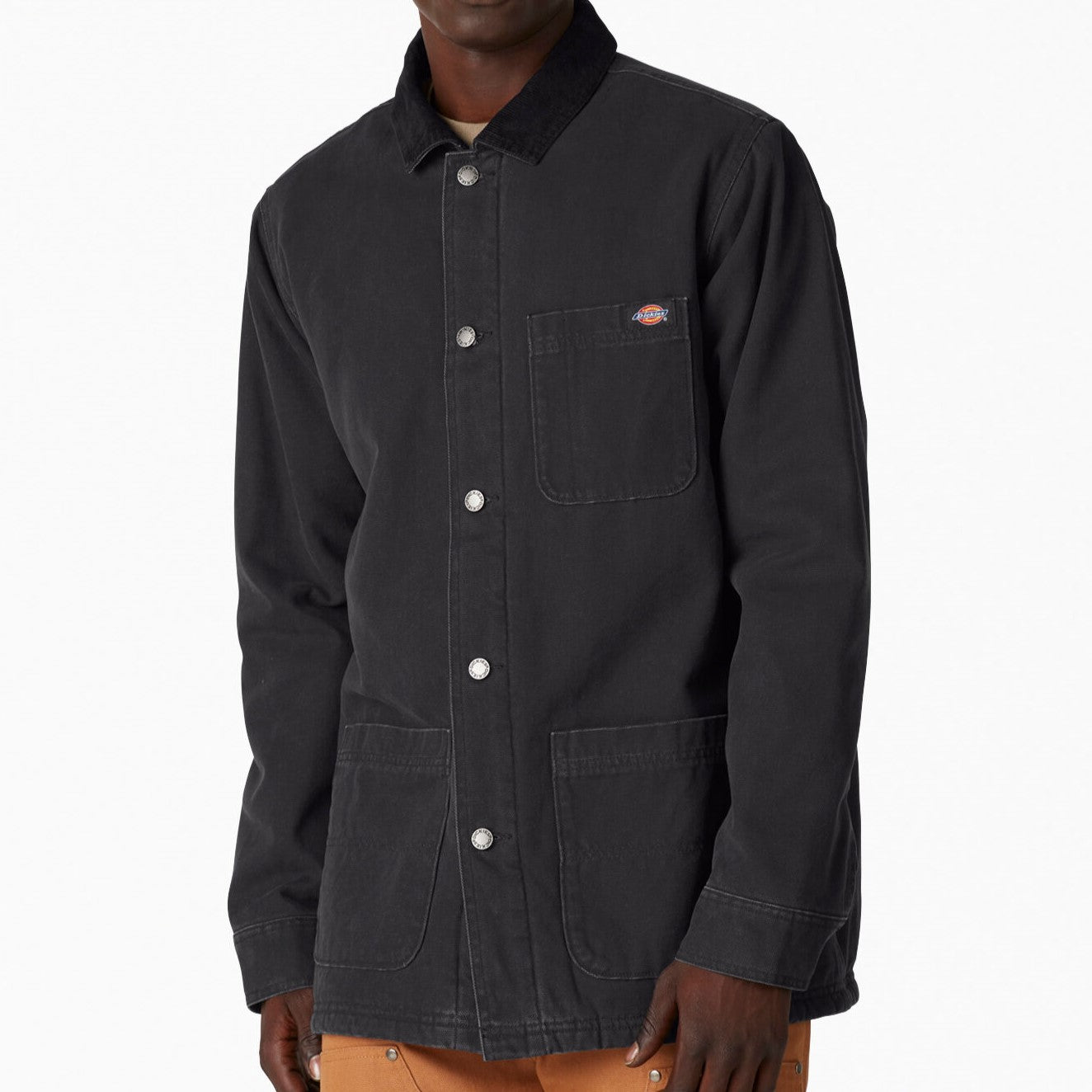 DICKIES Stonewashed Duck Lined Chore Coat - Black