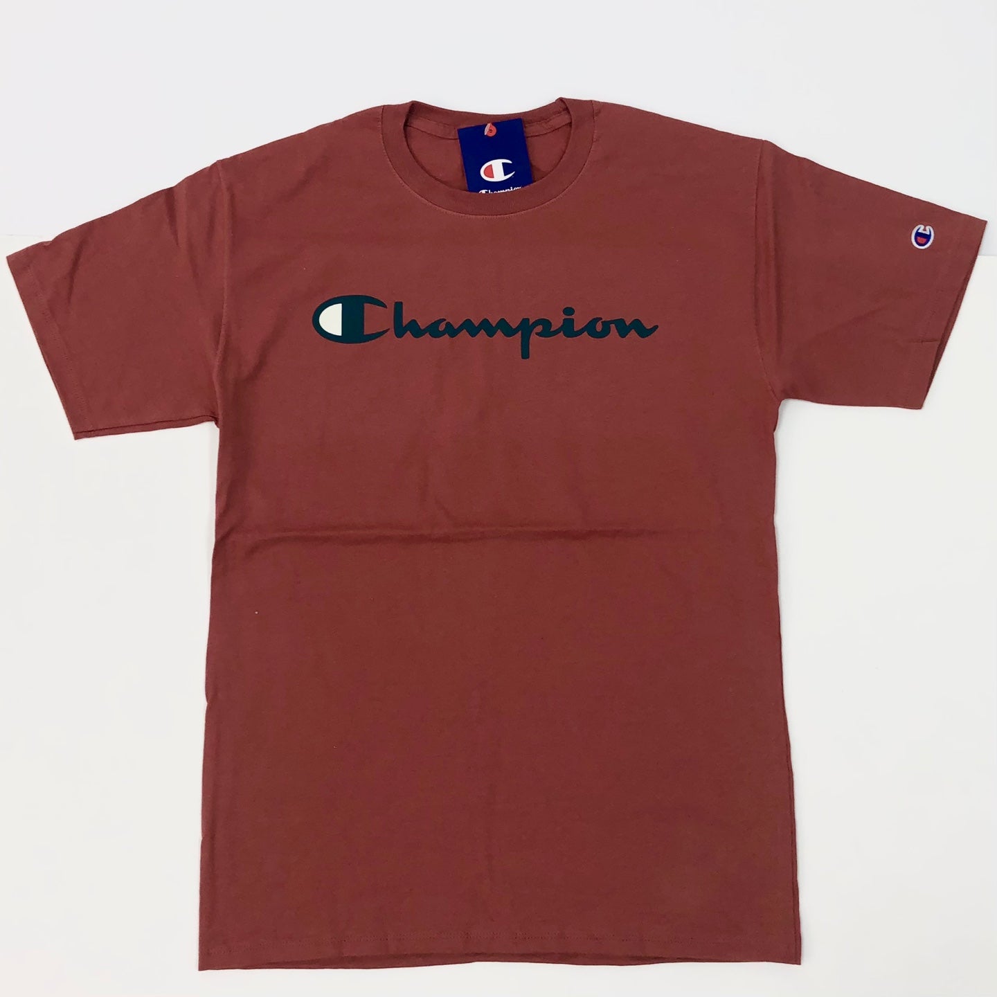 Champion Script Logo Print Jersey T-Shirt - Red