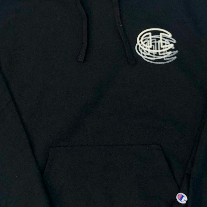 CHAMPION Powerblend Fleece Hoodie Logo - Black