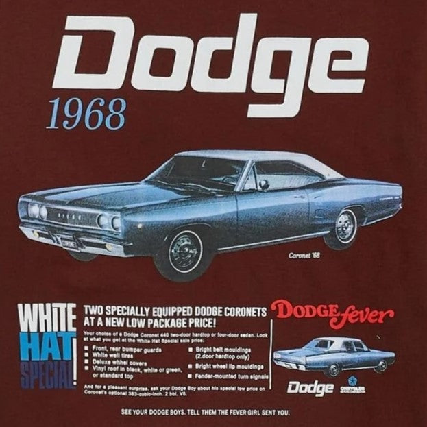 REASON X DODGE White Hat Special Short Sleeve Tee - Brown