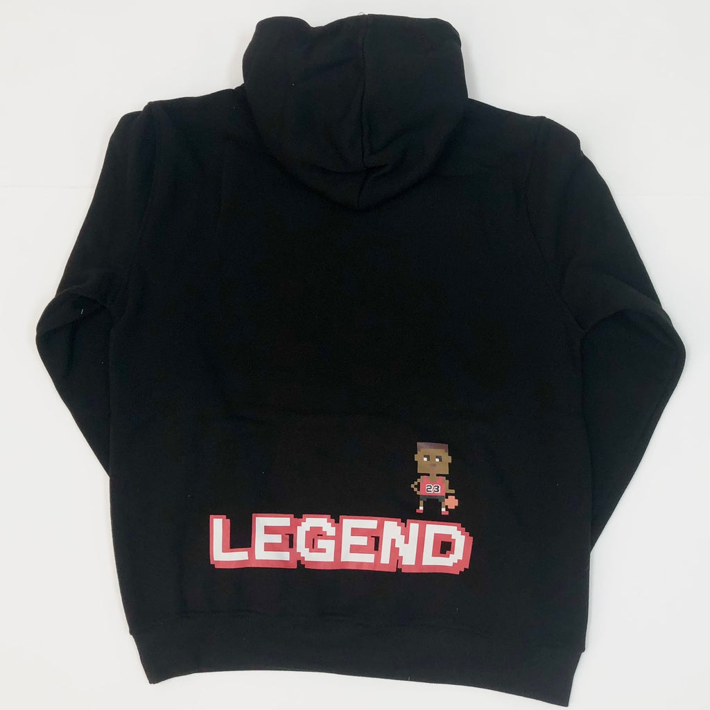 Legend Mens Graphic Pullover Hoody - Black